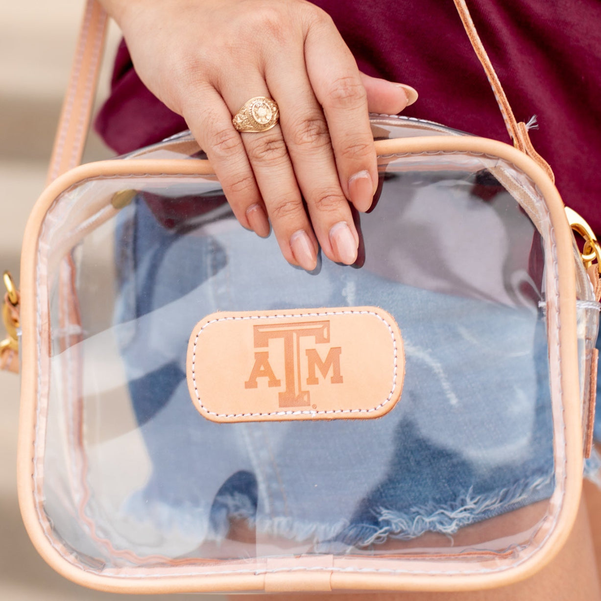 Texas A&M Jon Hart Embroidered Clear Lola