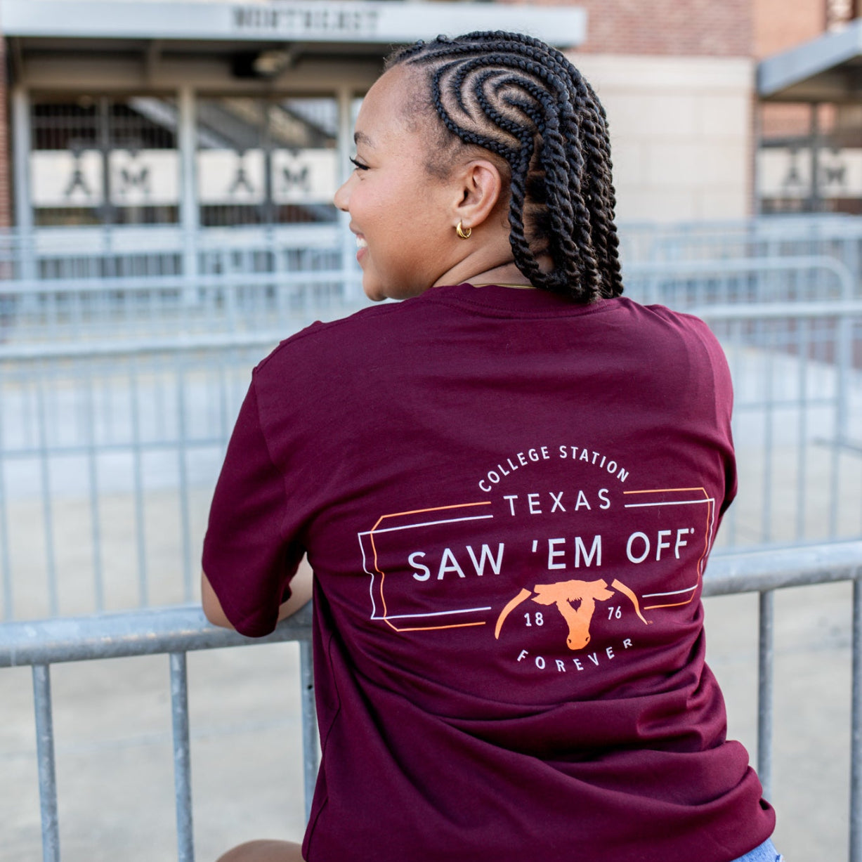 Saw 'Em Off Forever Maroon T-Shirt