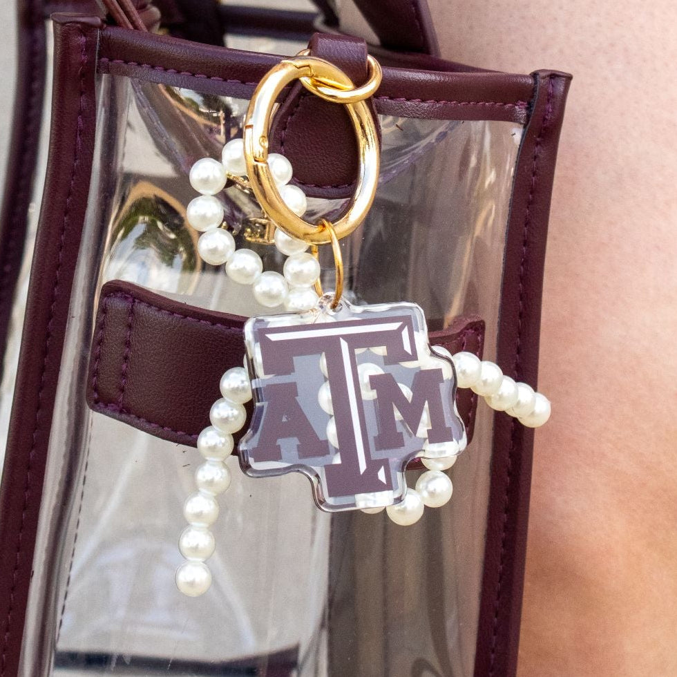 Texas A&M Beaded Blondes Bag & Boot Charm