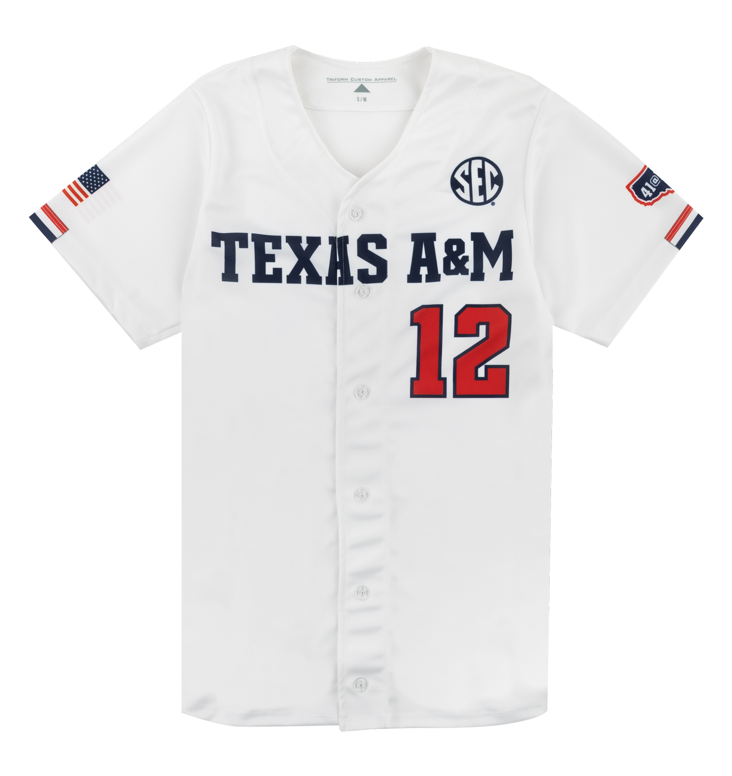white and red baseball shirt