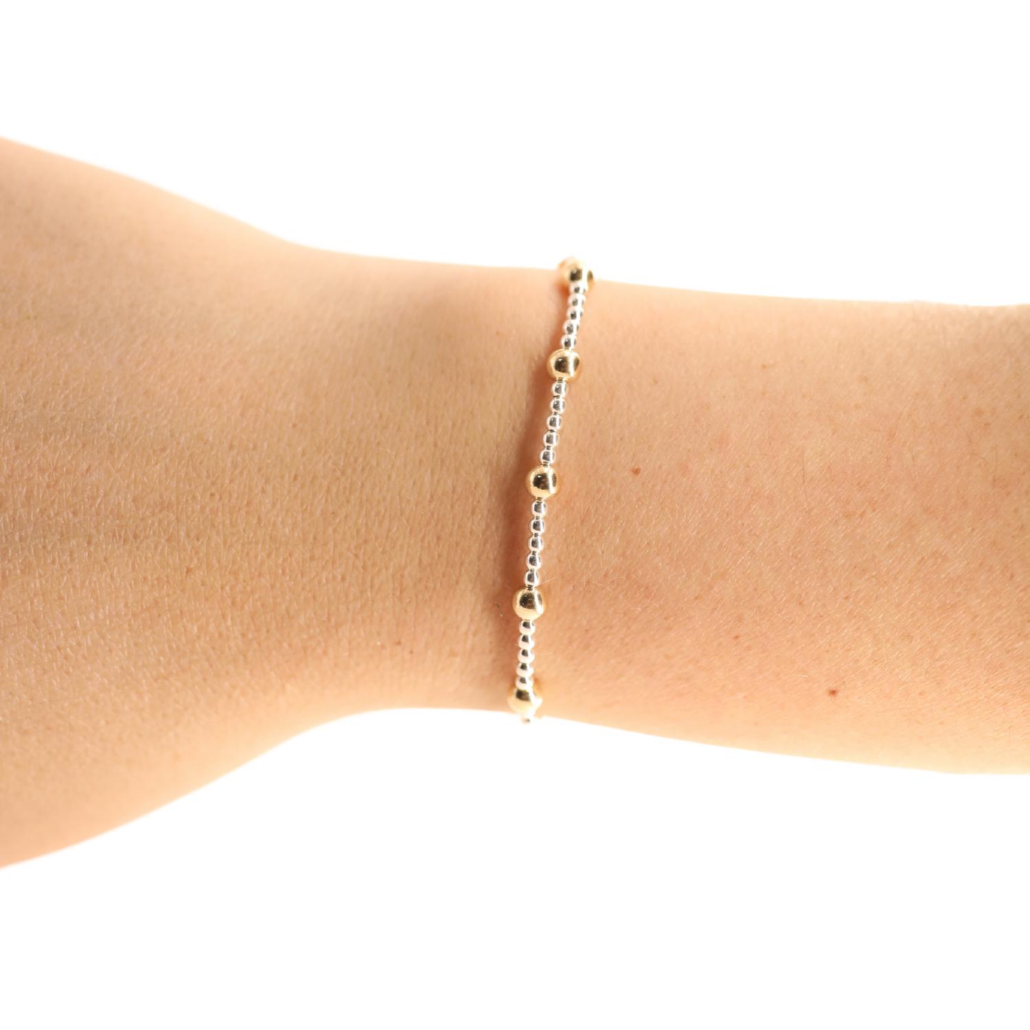 Beaded Blondes Lively Bracelet Silver w/ Gold