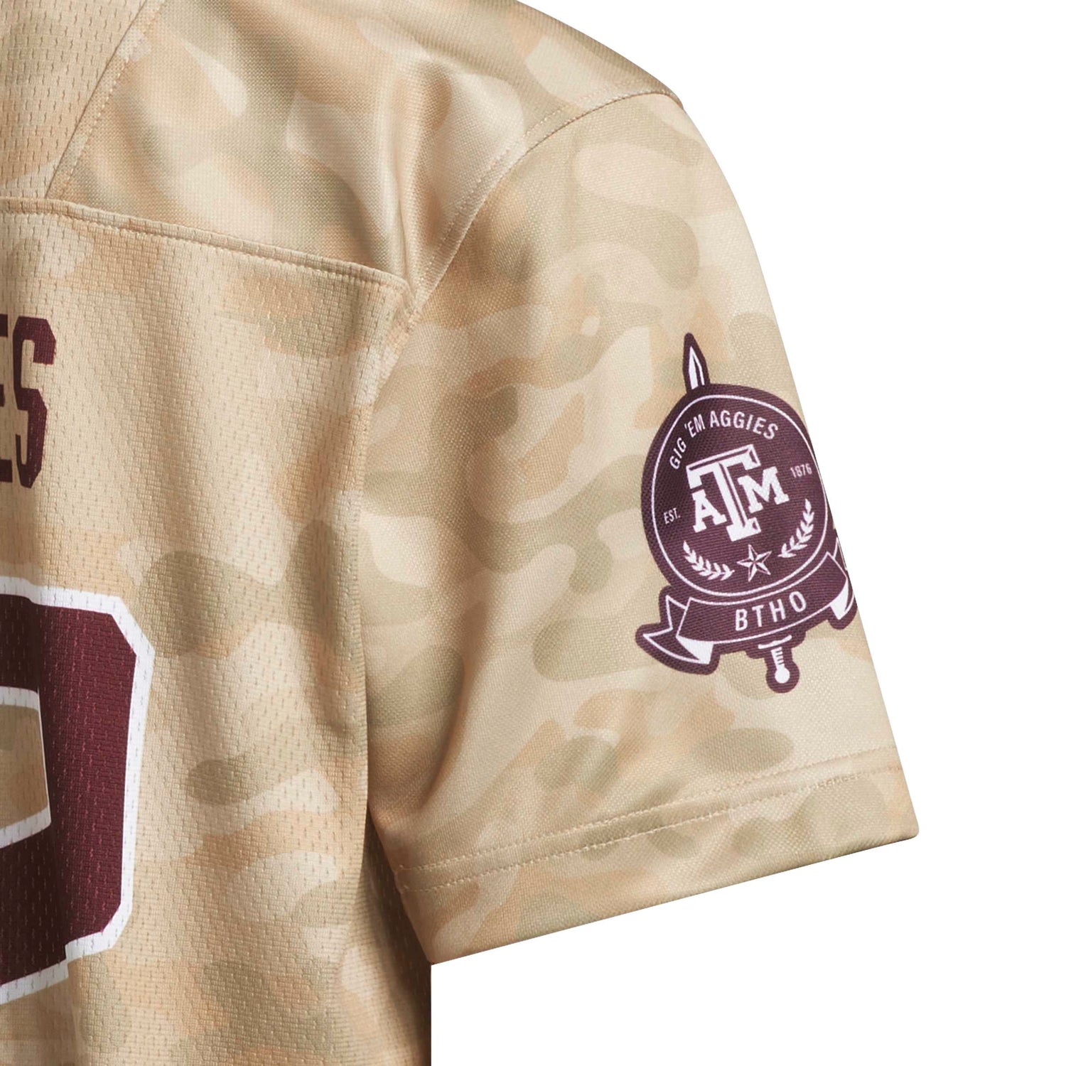 Texas A&M Adidas Youth Replica Strategy Jersey - Camo