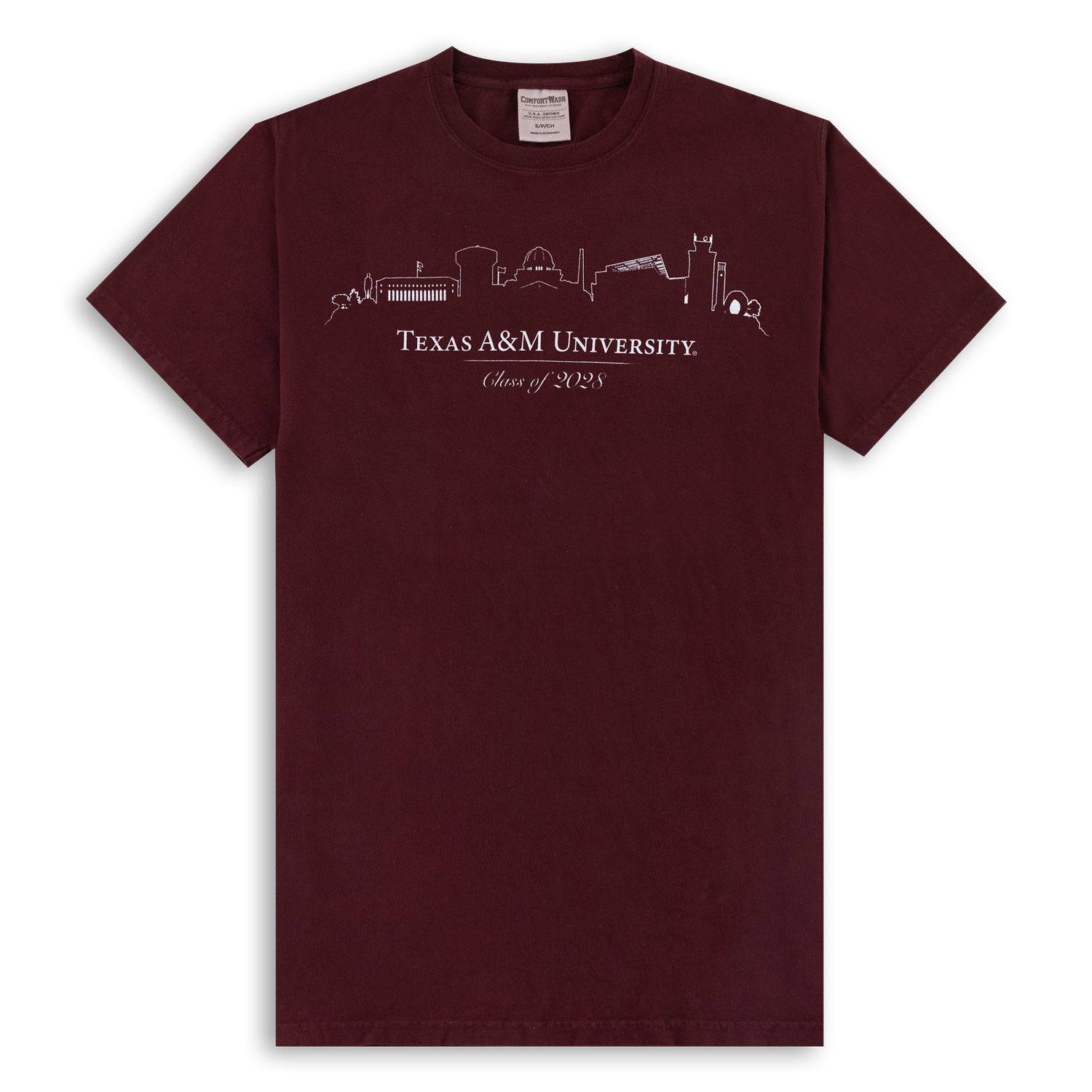 Texas A&M University Skyline 2028 T-Shirt