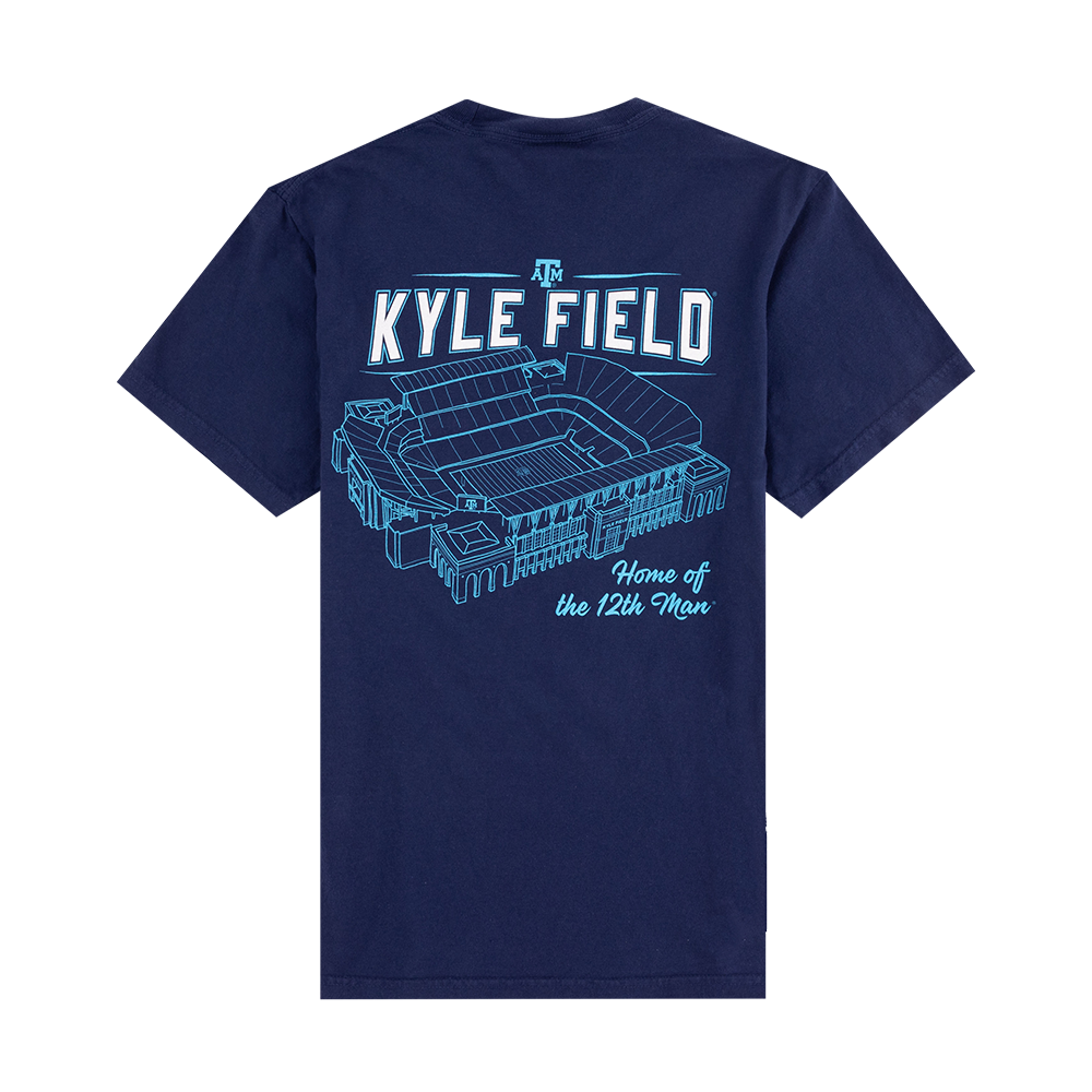 Navy T-Shirt with Kyle Field Design