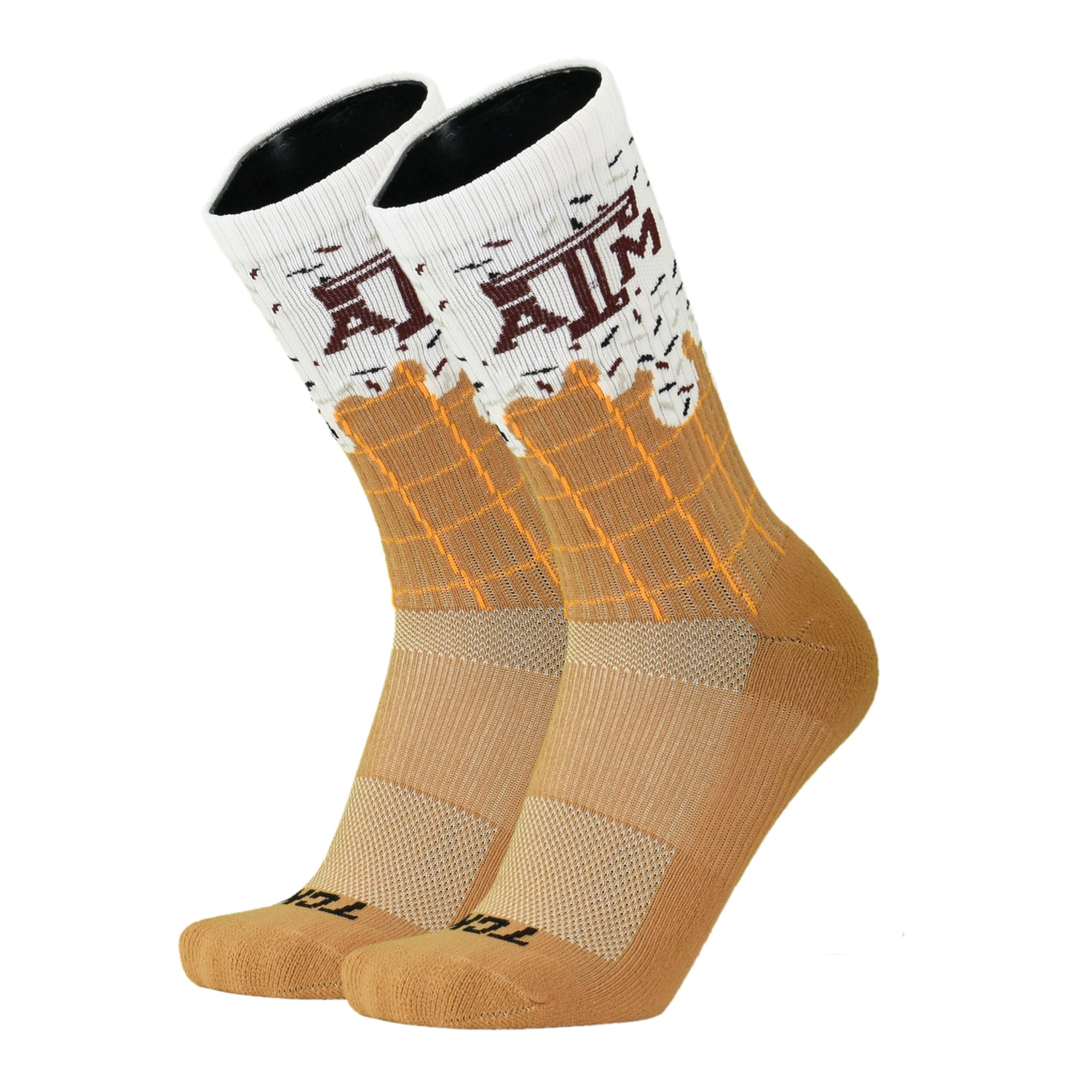 Texas A&M Twin City Knitting Ice Cream Socks - White
