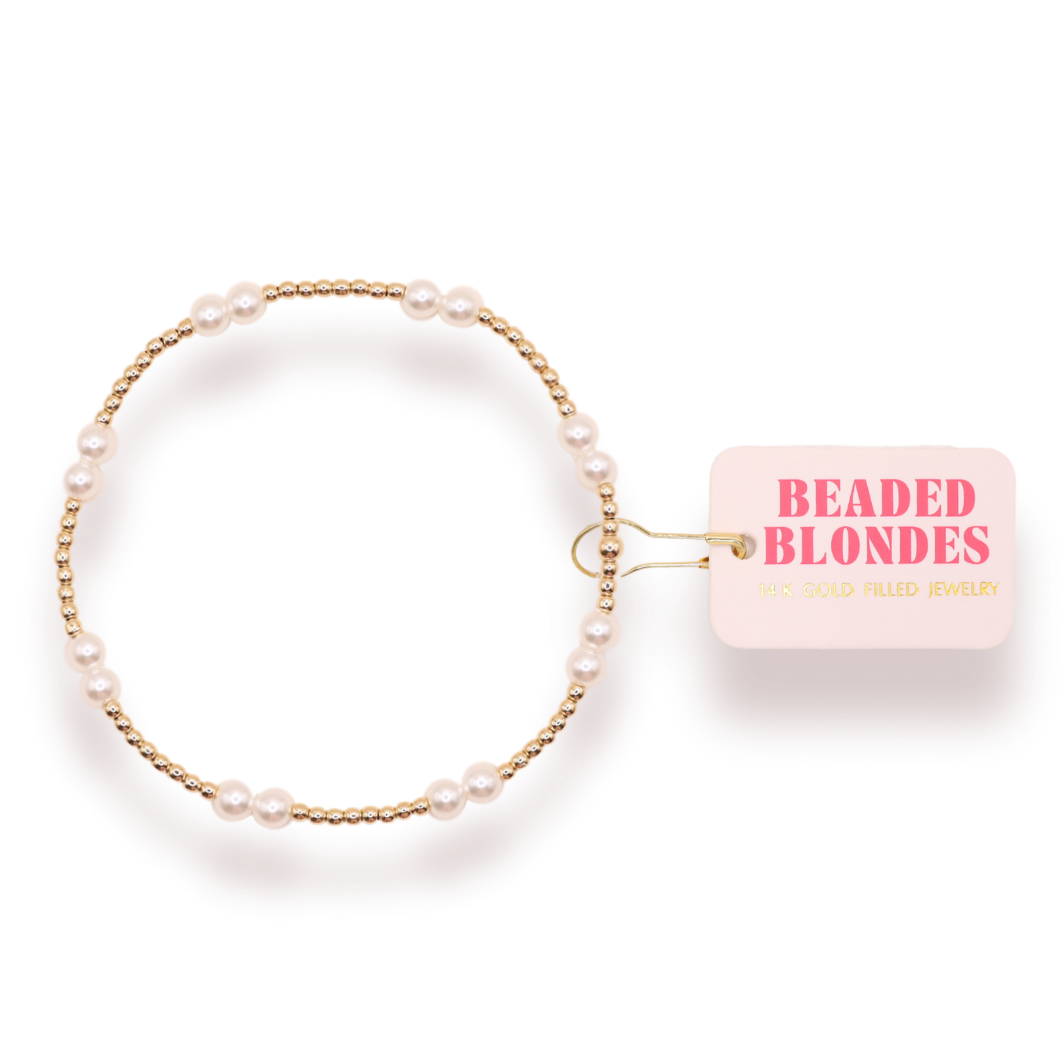 Beaded Blondes Pearl Leah Bracelet