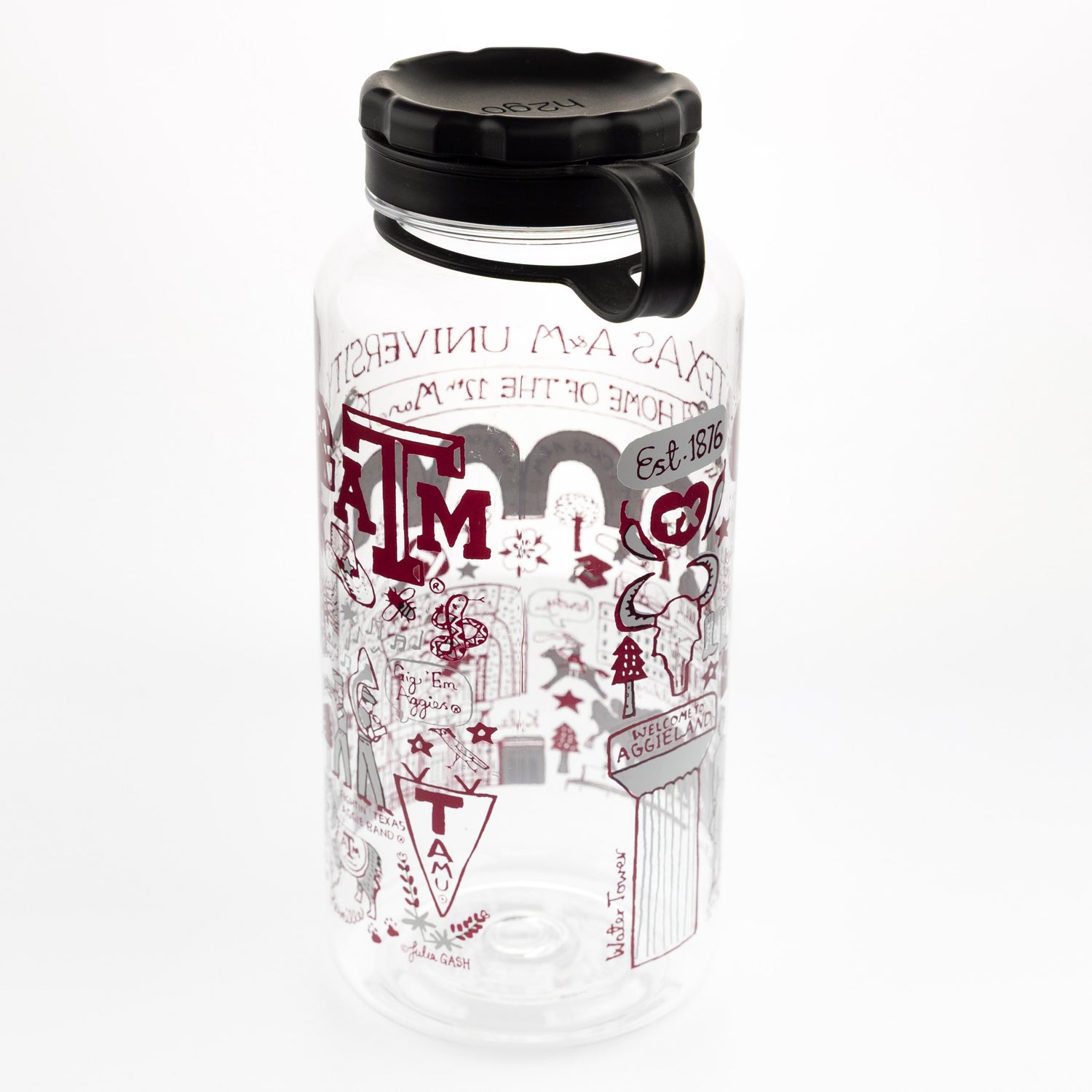 Texas A&M Julia Gash Water Bottle 34oz