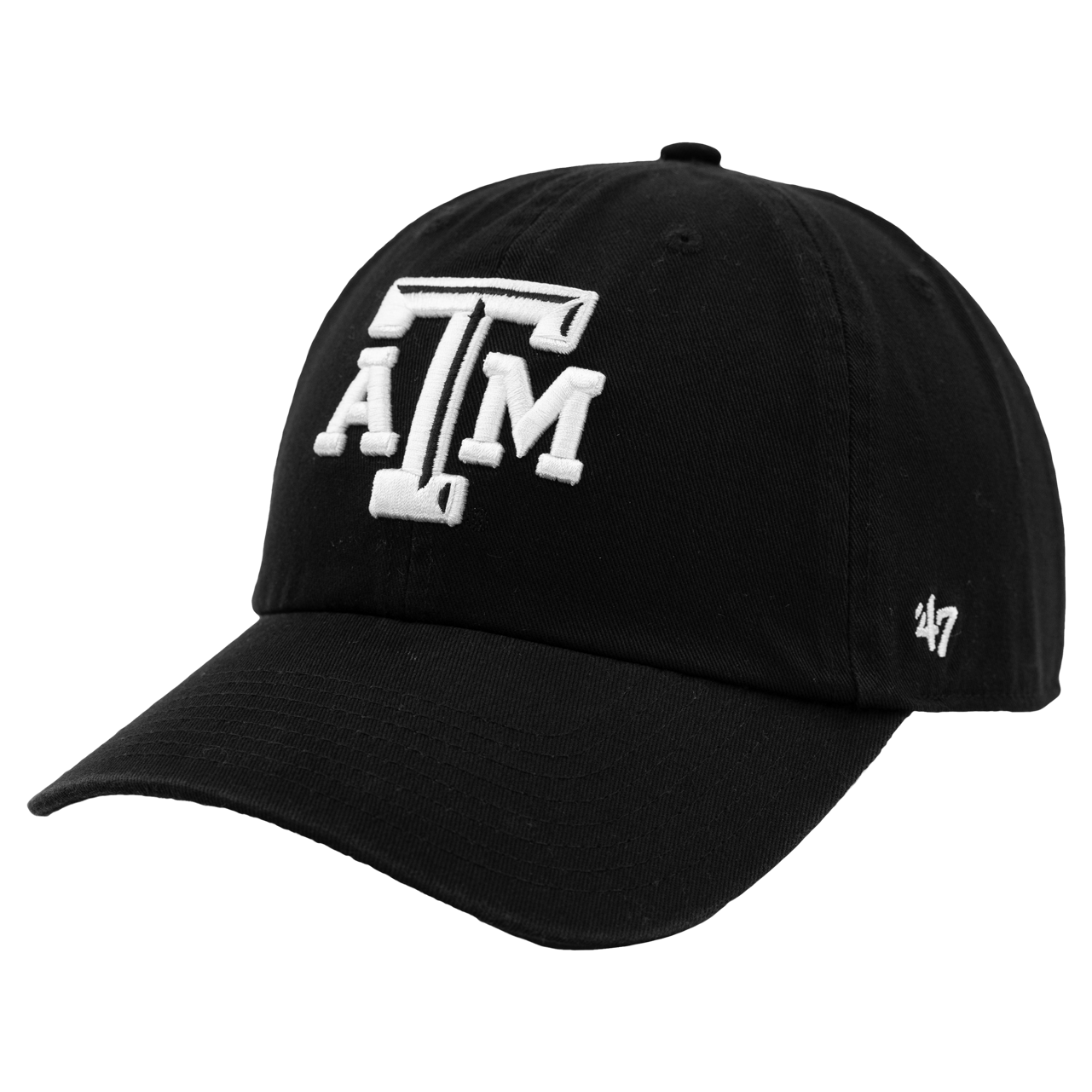 Texas A&M Black Beveled Clean Up Cap