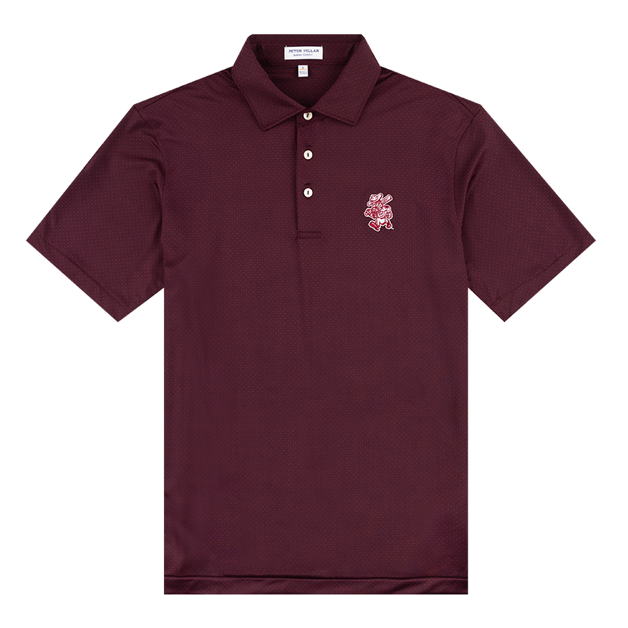 Maroon polo with maroon and white Ol' Sarge logo