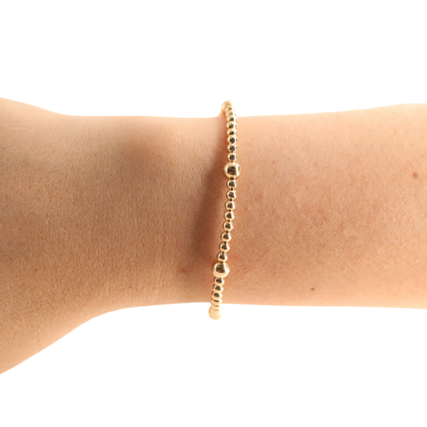 Beaded Blondes Olive Bracelet - Gold