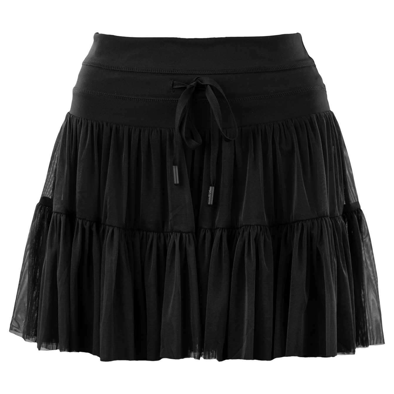 an Athletic Black Pirouette Tiered Skort 