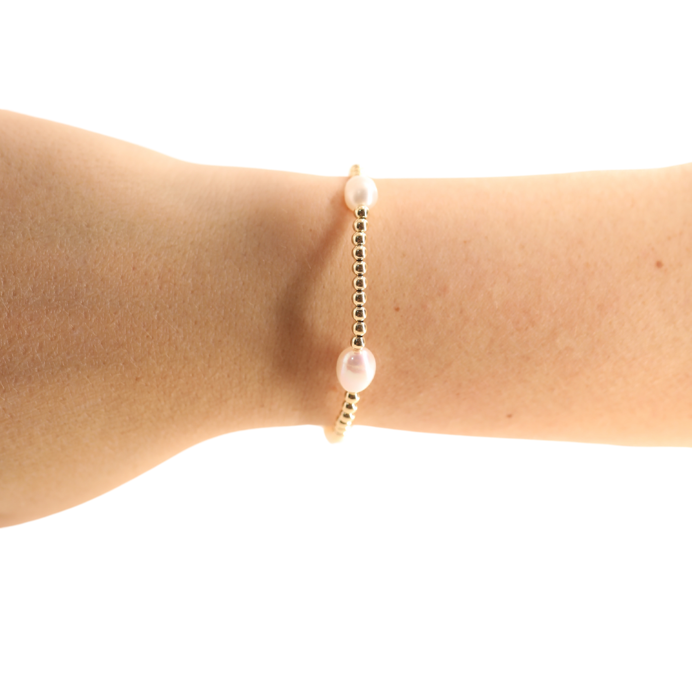 Beaded Blondes Gold Poppi Pearl Bracelet