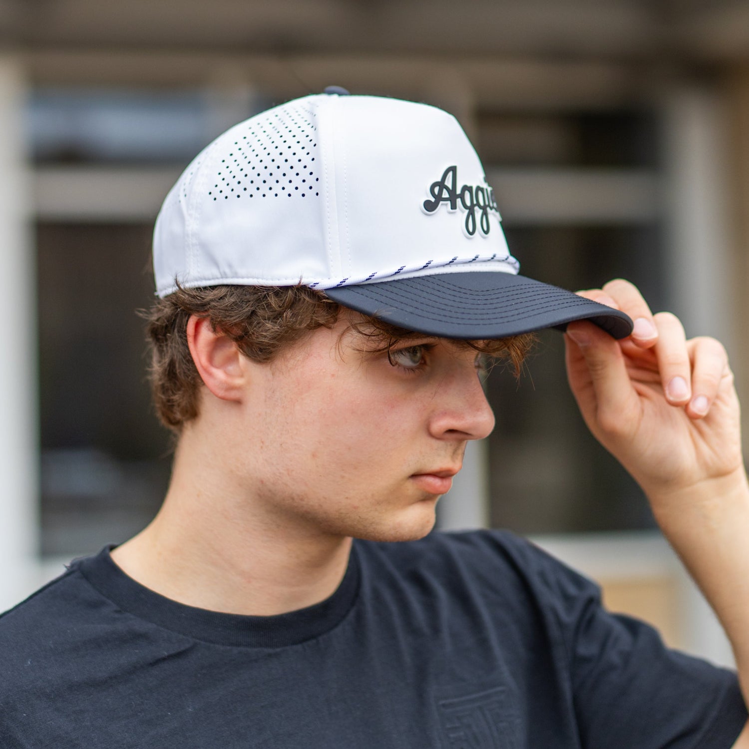 Script Aggies Branded Bills White Cap