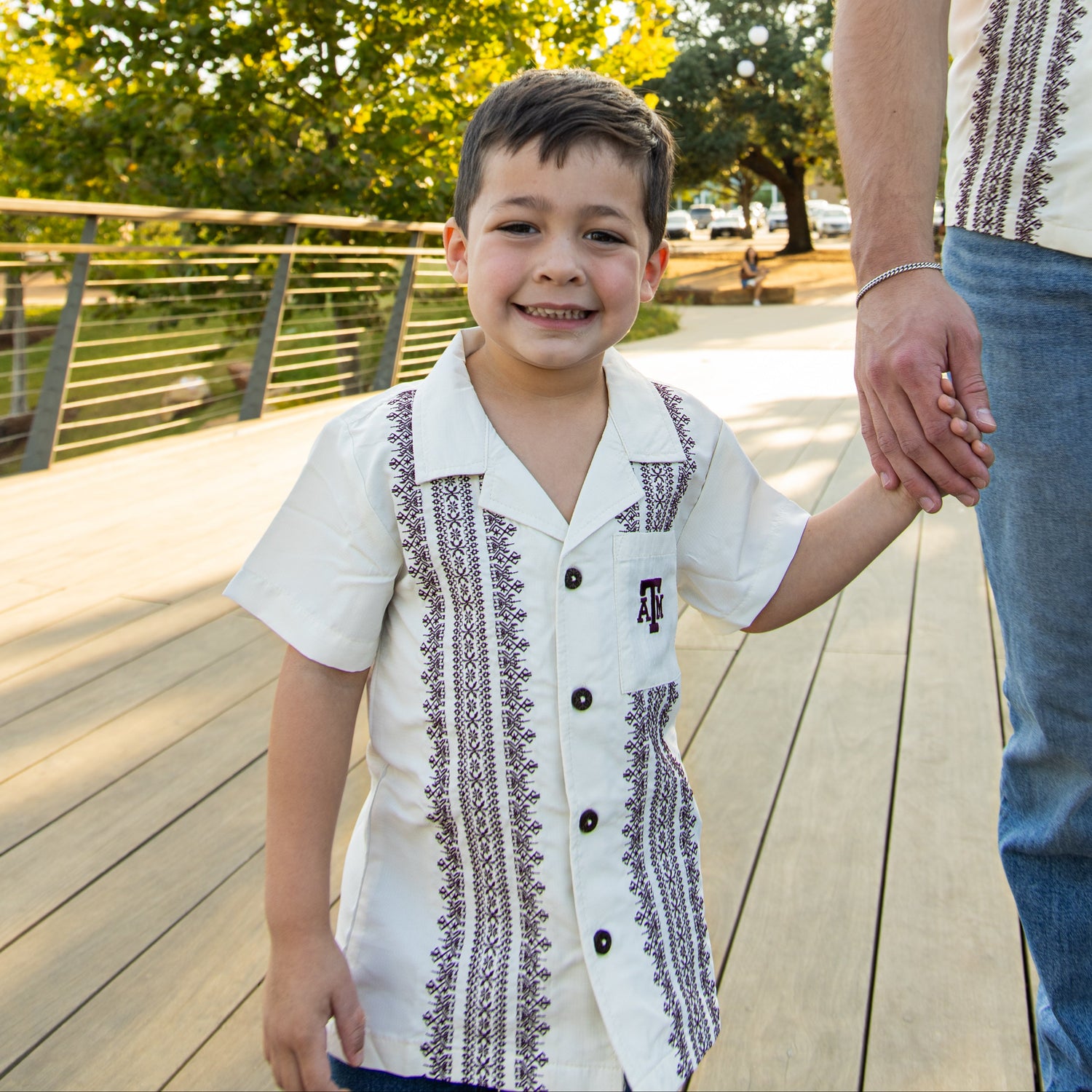 Texas A&M Collegiate Outfitters Guaybera Embroidered Toddler Button Down