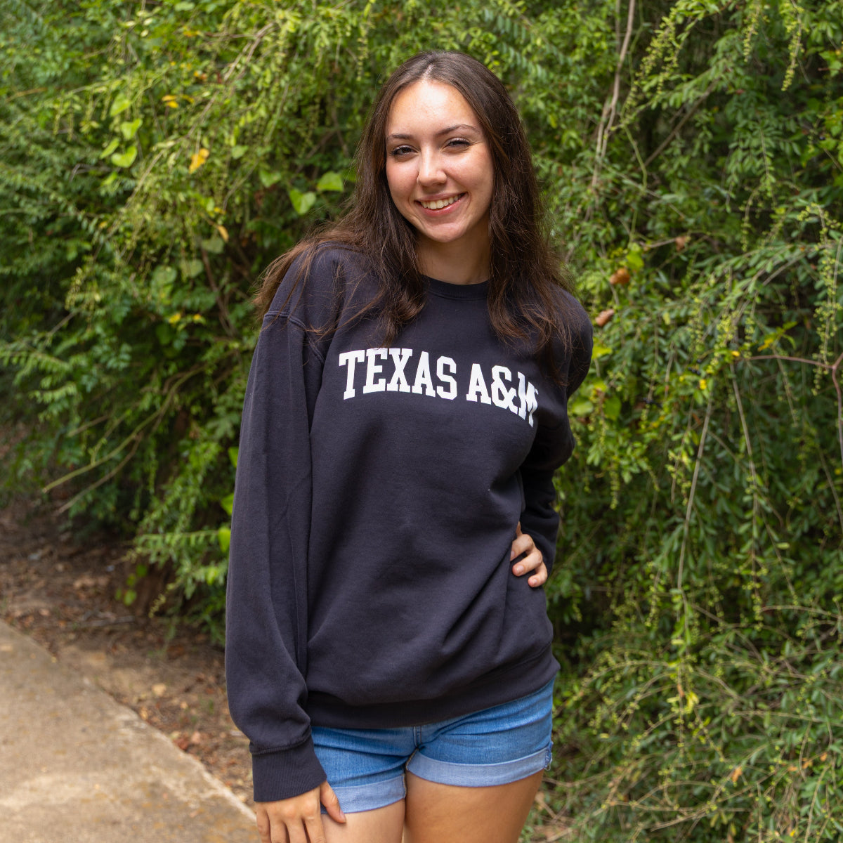 Texas A&M Collegiate Outfitters Black Arched Crewneck