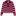 A long-sleeve knit polo sweater with horizontal burgundy and light pink stripes, featuring a split V-neck collar and ribbed hem and cuffs, shown flat on a white background.
