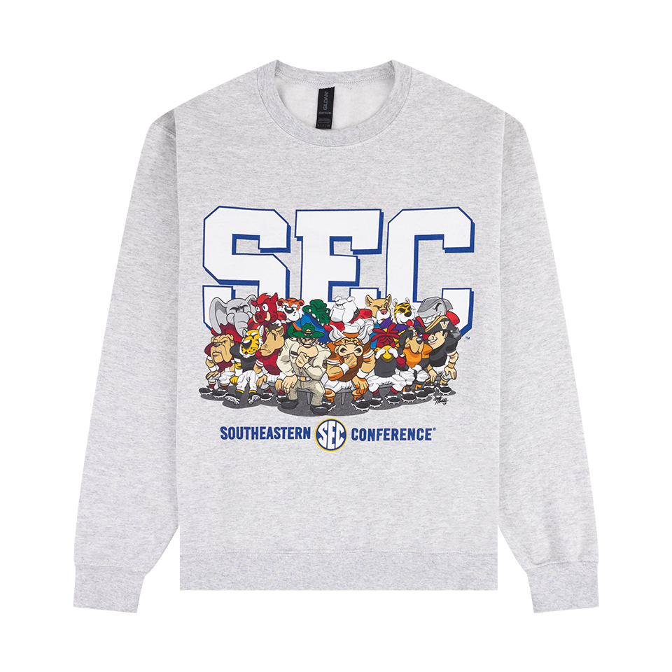 Gray Sweatshirt with SEC Family