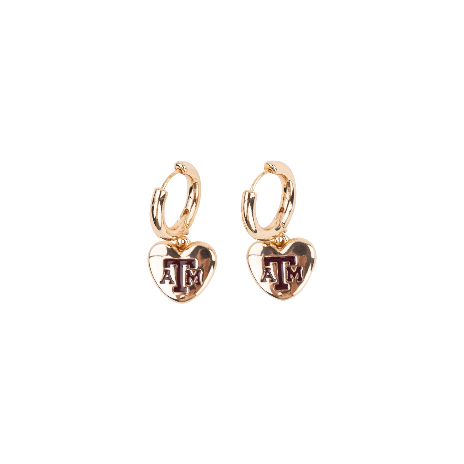 Gold Heart ATM Earrings