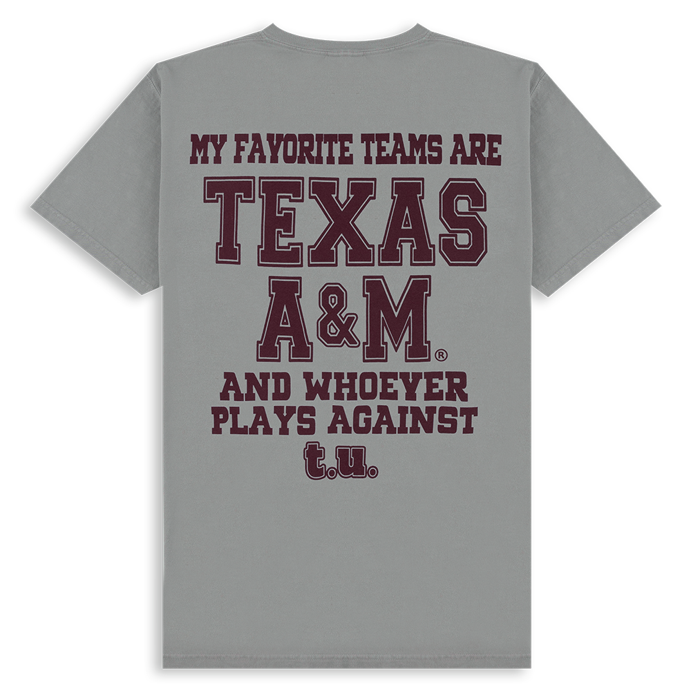 Gray T-Shirt with "Mt Favorite Teams"