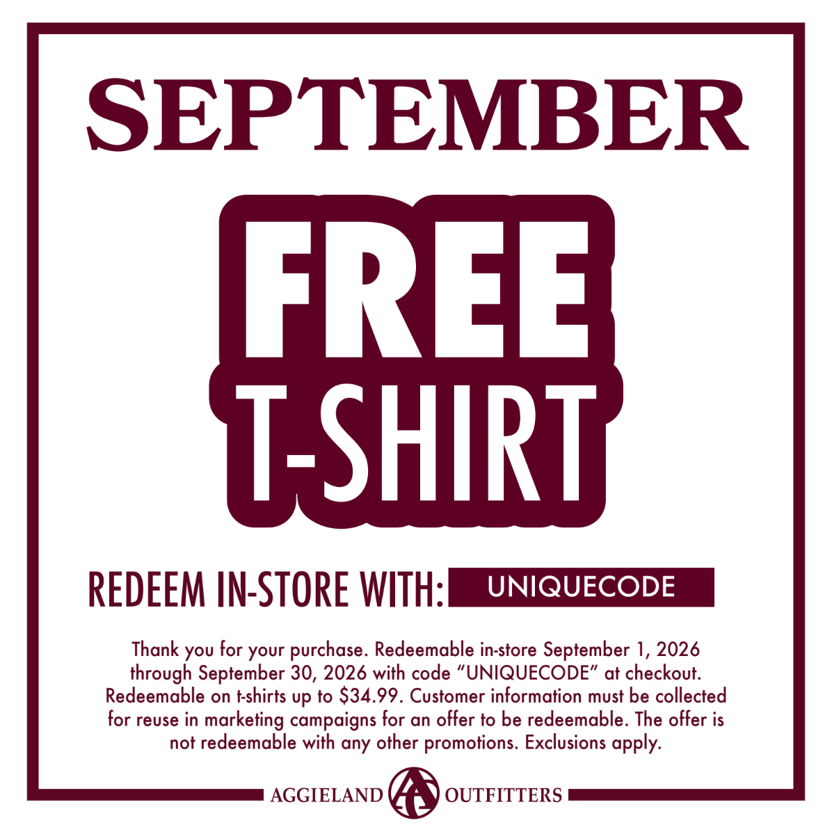 $99 T-Shirt Club Booklet
