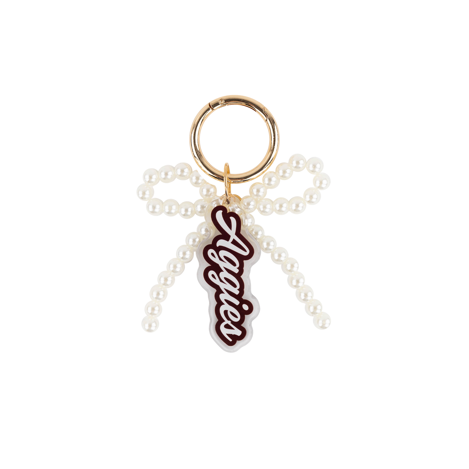Beaded Bow with Script Aggies Boot Charm