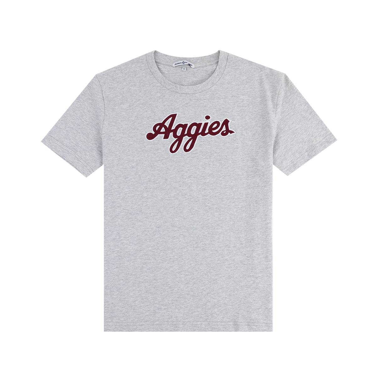 Gray t-shirt with 'Aggies' text 