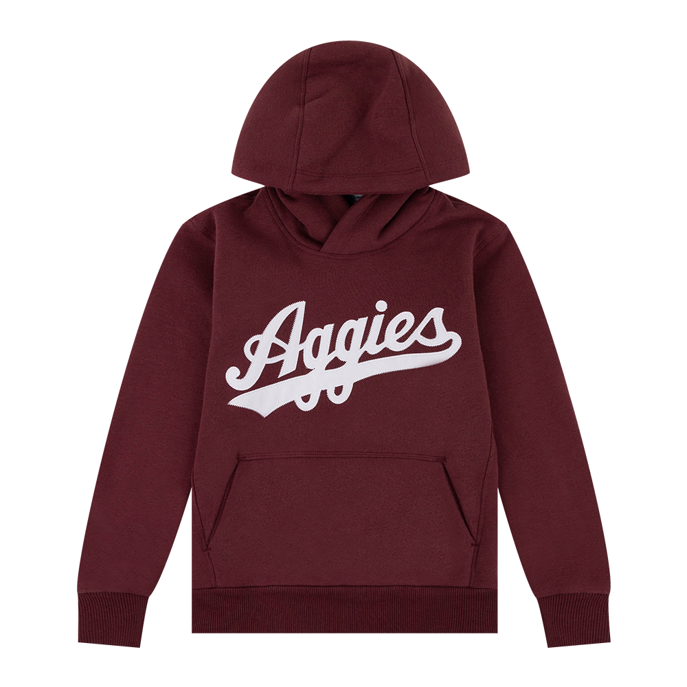 Maroon Script Aggies Hoodie