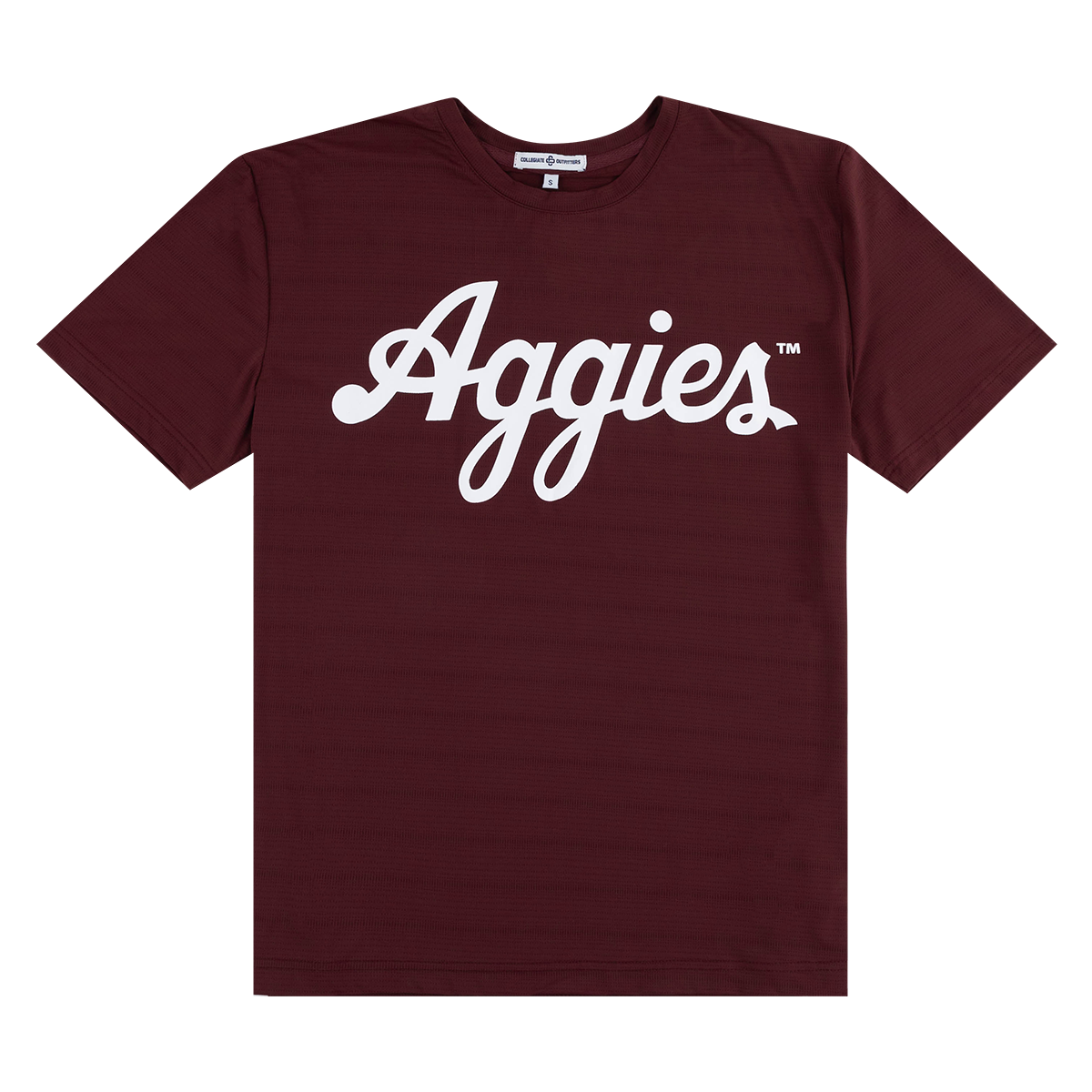 Maroon t-shirt with 'Aggies' text