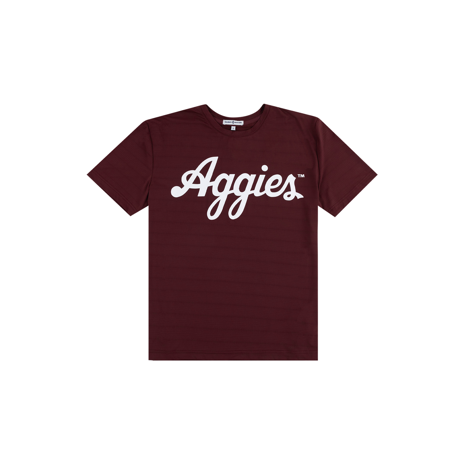 Maroon t-shirt with 'Aggies' text