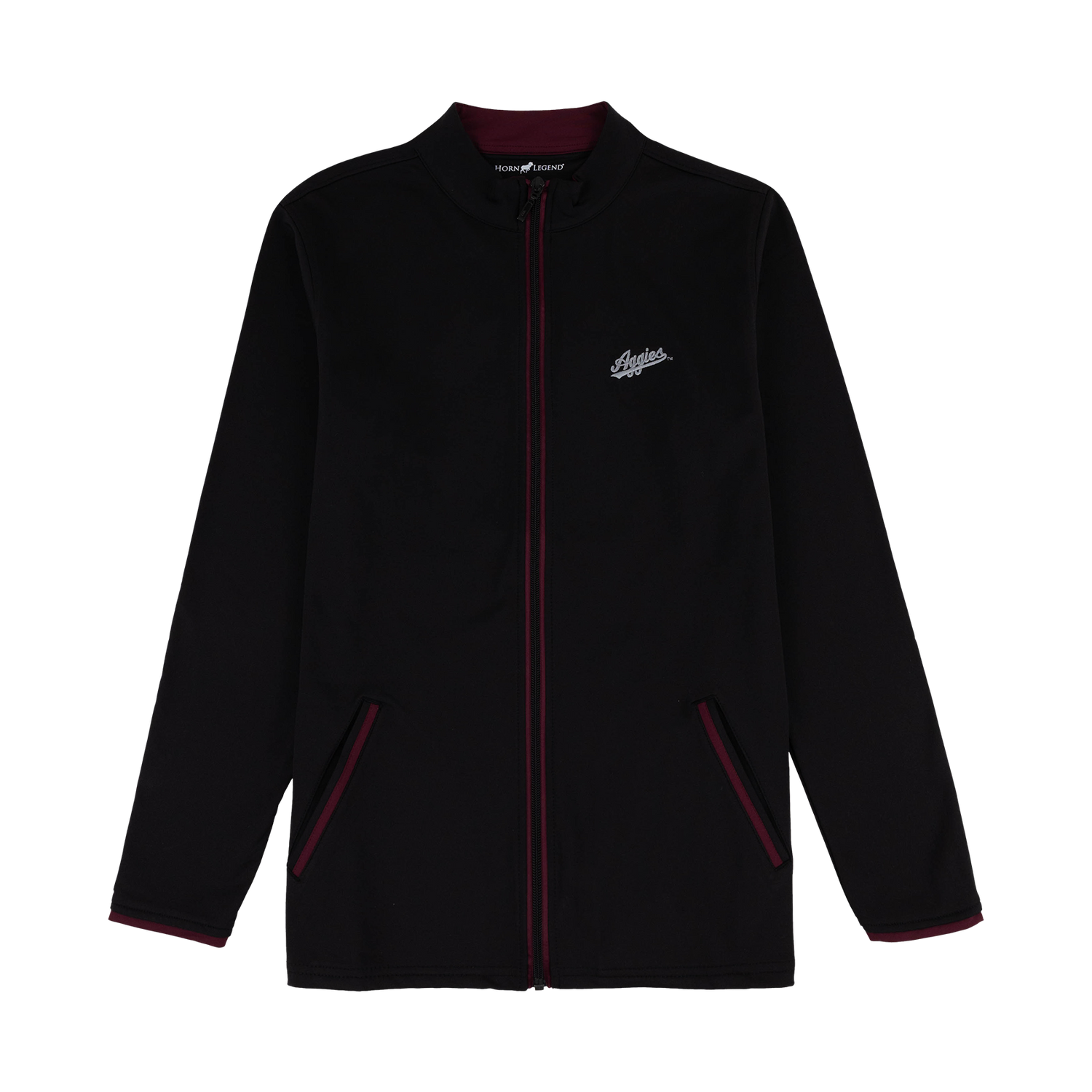 Black Jacket with Maroon Seams