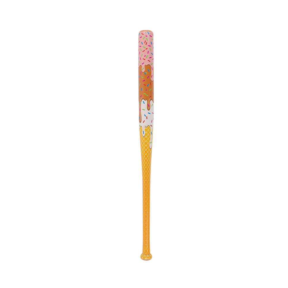 Decorative baseball bat with colorful design
