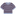 Ee:some short-sleeve knit sweater in periwinkle blue with burgundy and white horizontal stripes, ribbed crew neckline, cuffs, and hem.