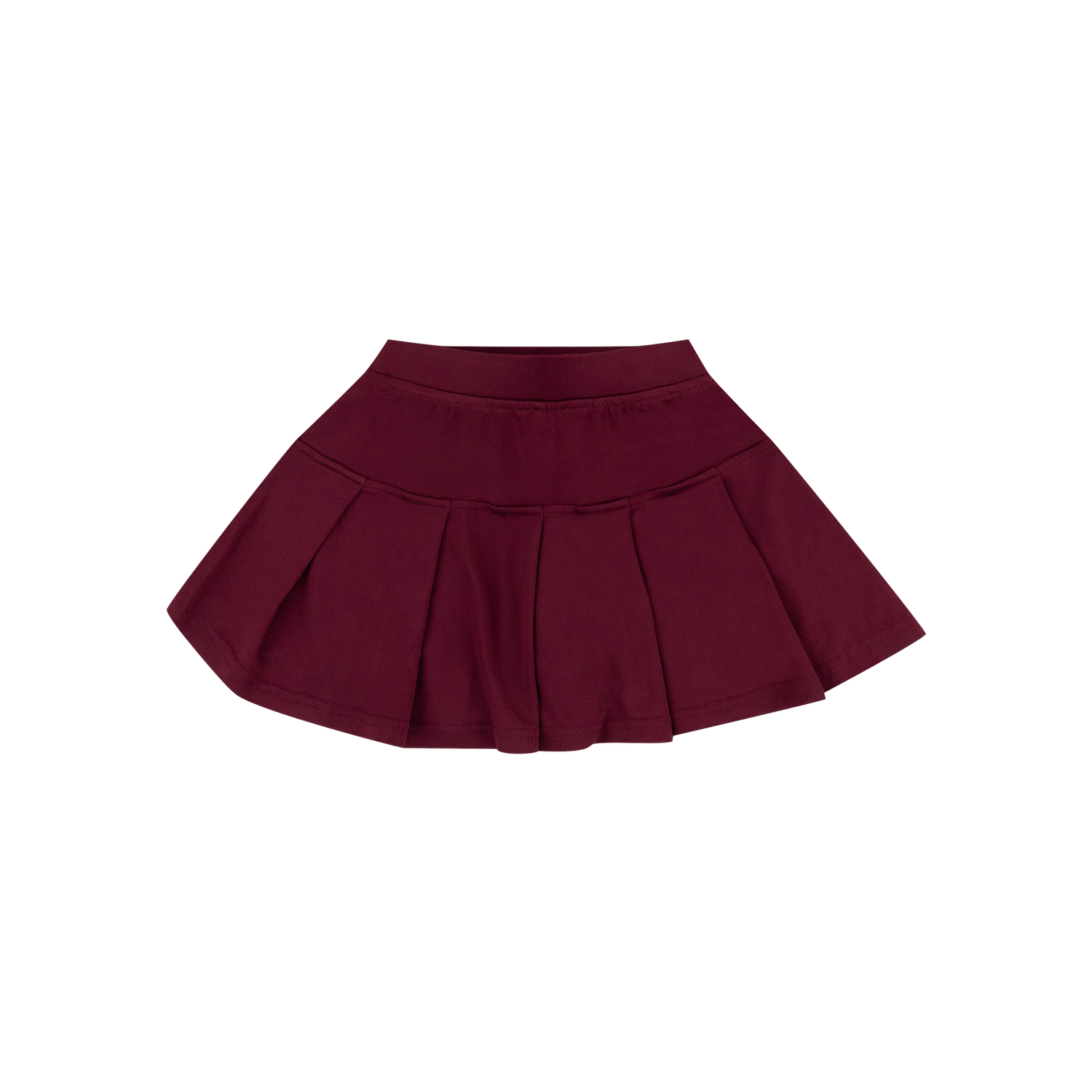 Maroon pleated skirt 