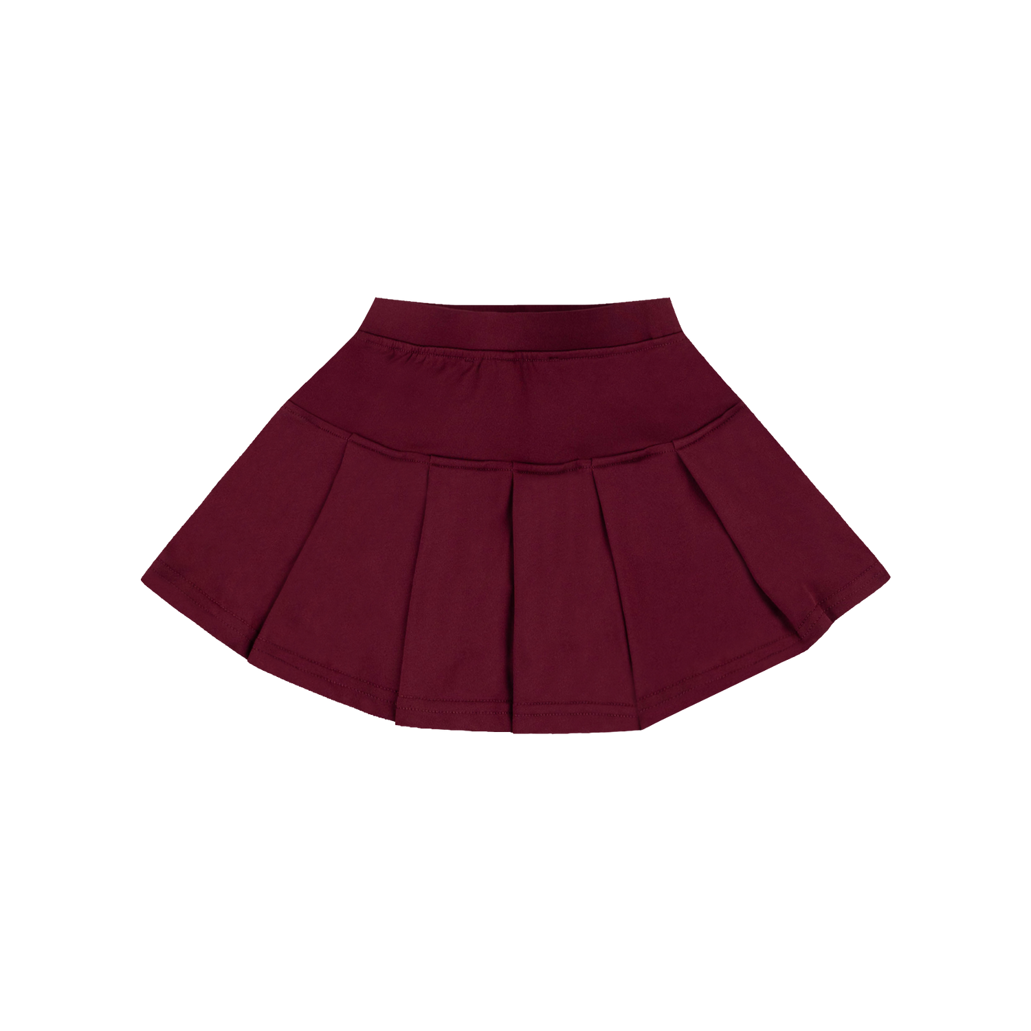 Maroon pleated skirt 