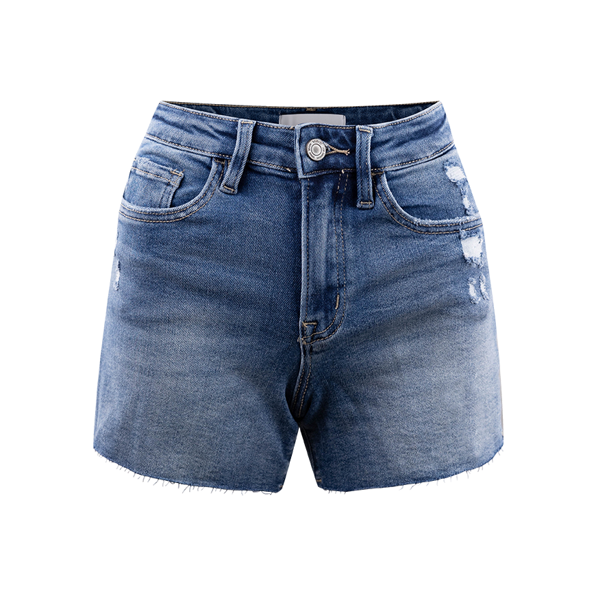 Blue denim shorts 