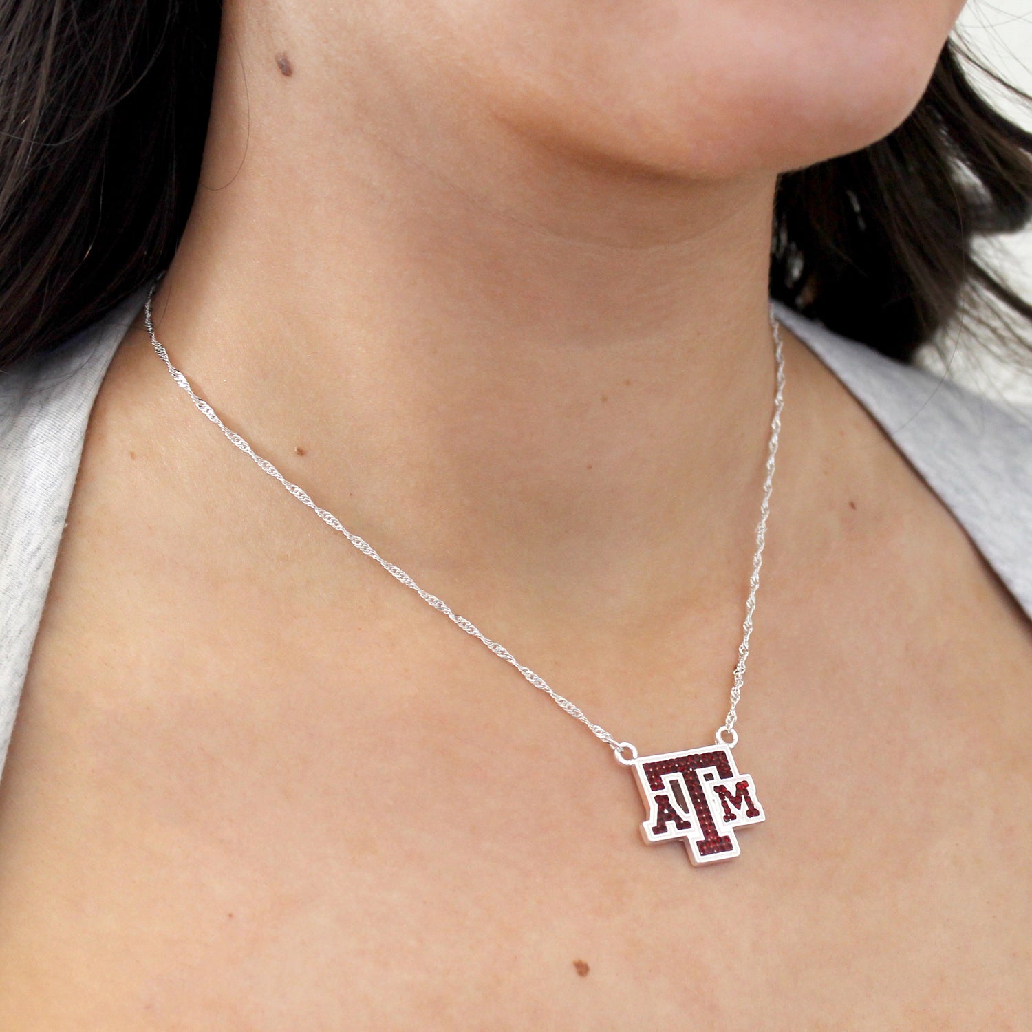 Texas A&M Seasons Jewelry Crystal Logo 16" Necklace