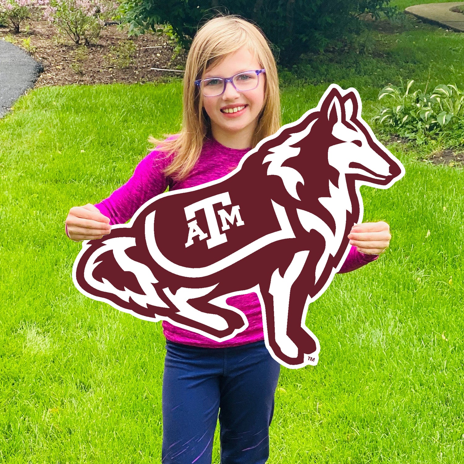 Dropship Item: Texas A&M Reveille Yard Sign 18" x 24"