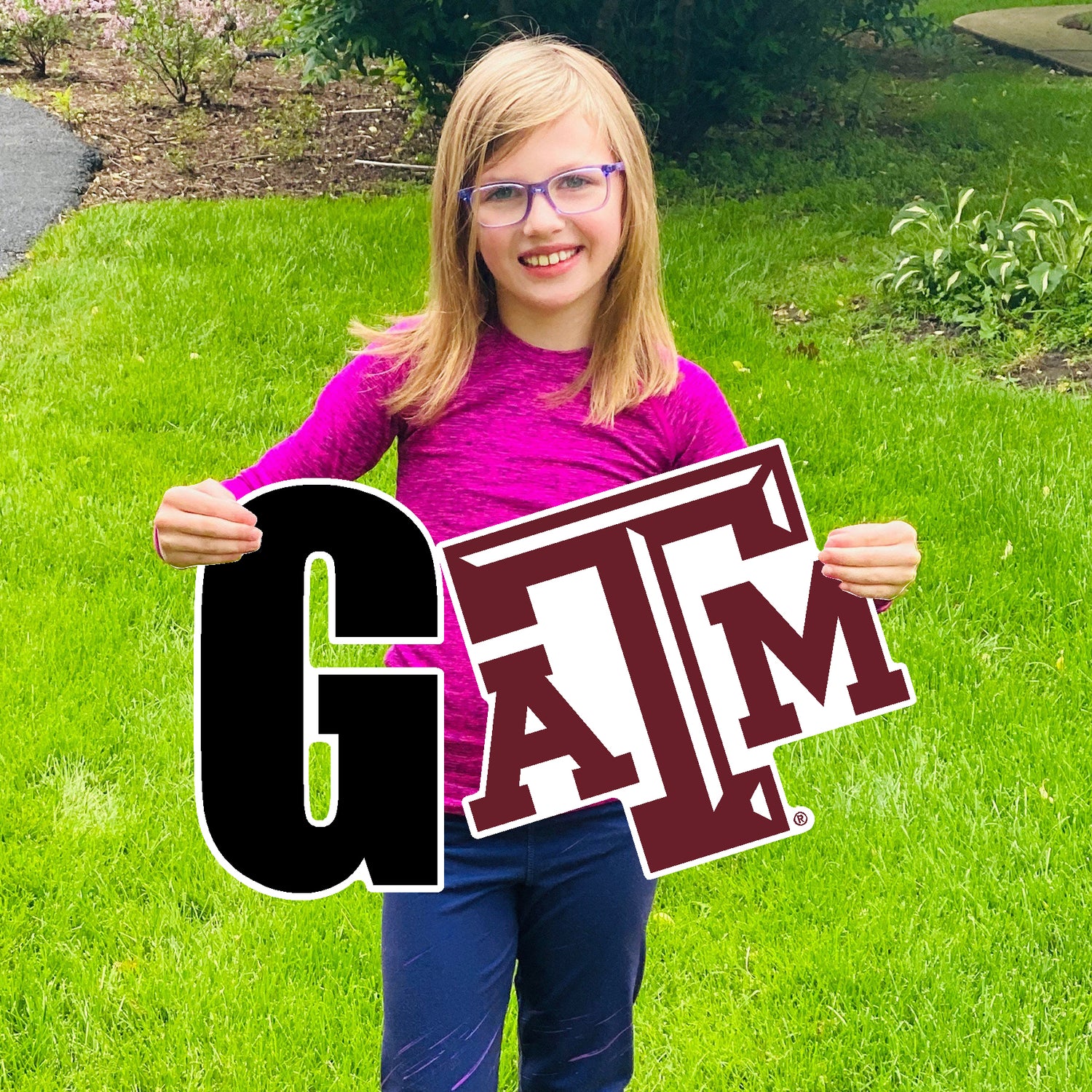 2023 Texas A&M Grad Yard Sign Display 18" x 12"