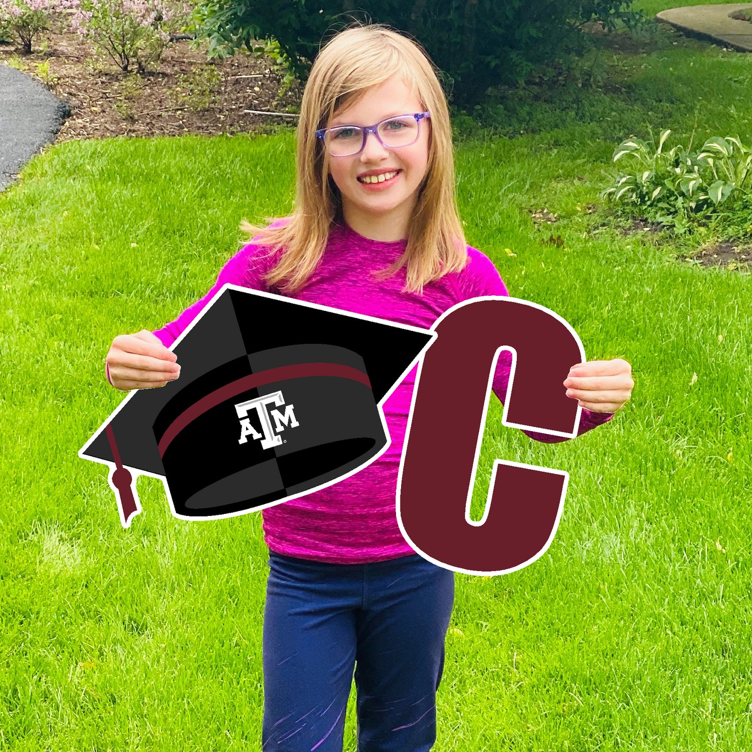 Dropship Item: Texas A&M Congrats Yard Sign Display 18" x 12"