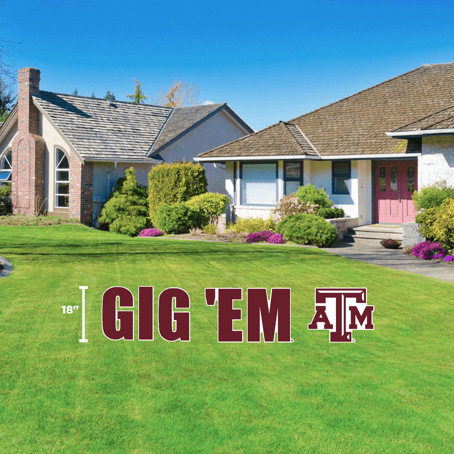Dropship Item: Texas A&M Gig 'Em Let's Go Yard Sign Display