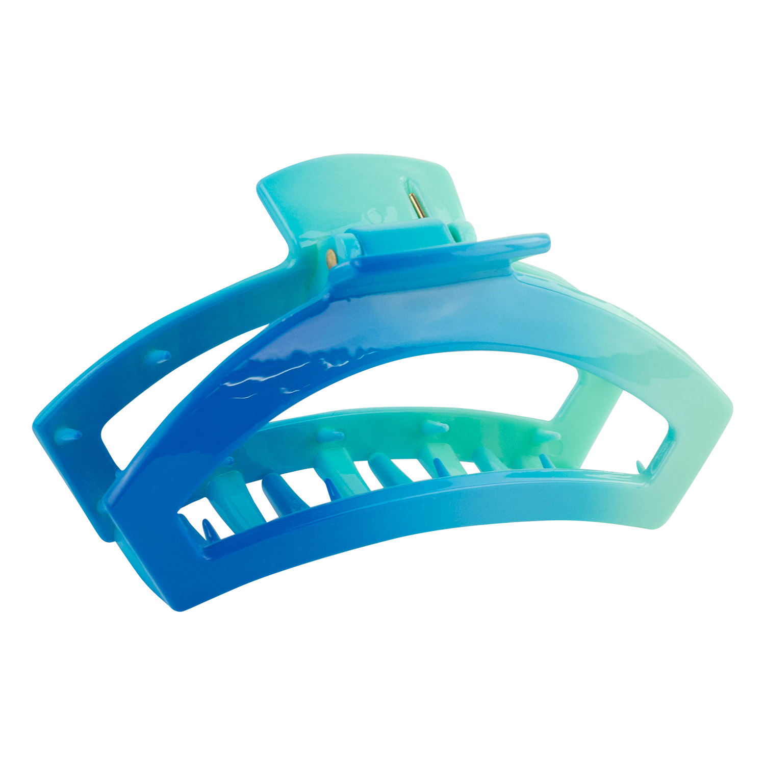 Blue and green hair clip