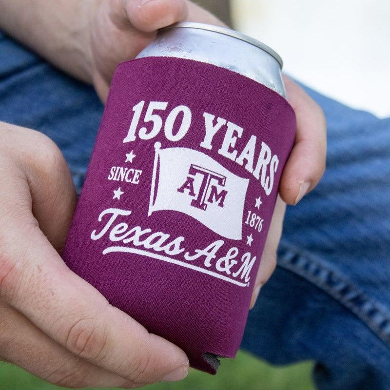 Texas A&M 150 Years Can Koozie - Maroon