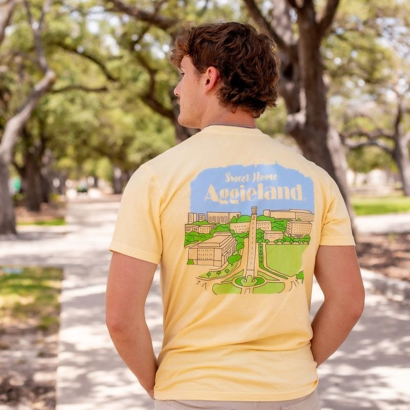 Texas A&M Comfort Colors Sweet Home Aggieland T-Shirt - Yellow