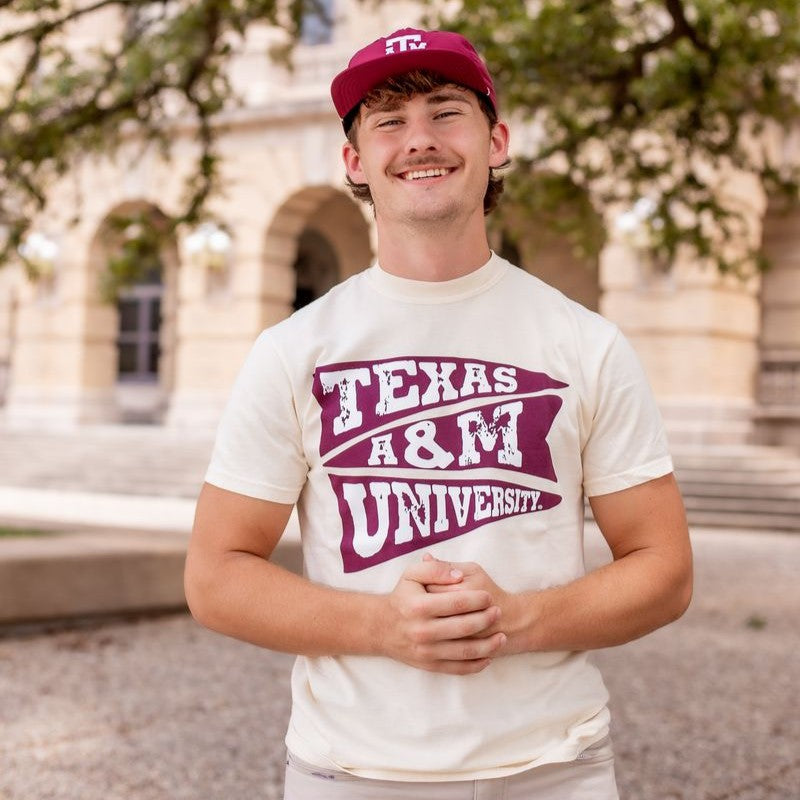 Texas A&M Comfort Colors University Pennant T-Shirt - Beige