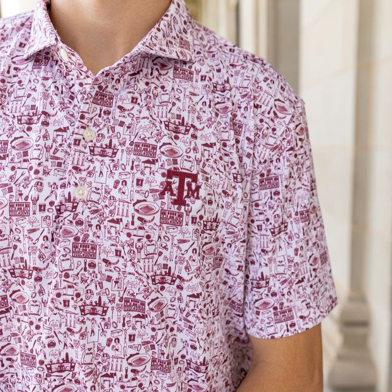 Texas A&M Johnnie-O Tailgater 2.0 Polo
