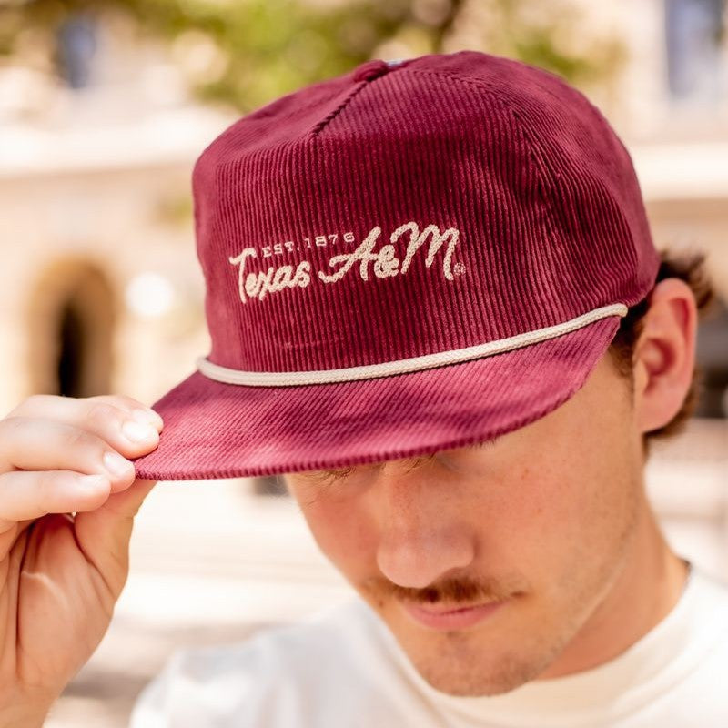 Texas A&M Maroon Corduroy Rope Hat