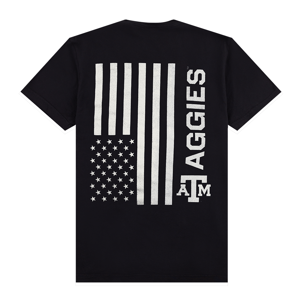 Black USA Flag Aggies Shirt