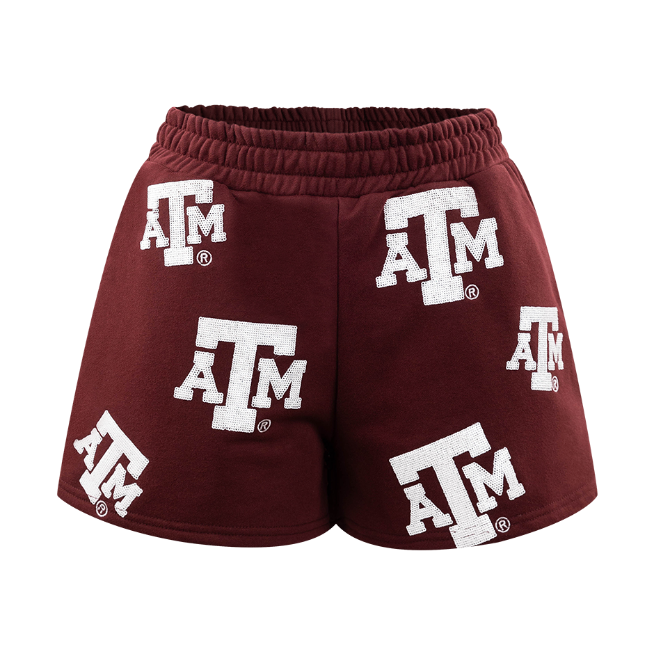 Maroon Shorts with White Sequin ATM