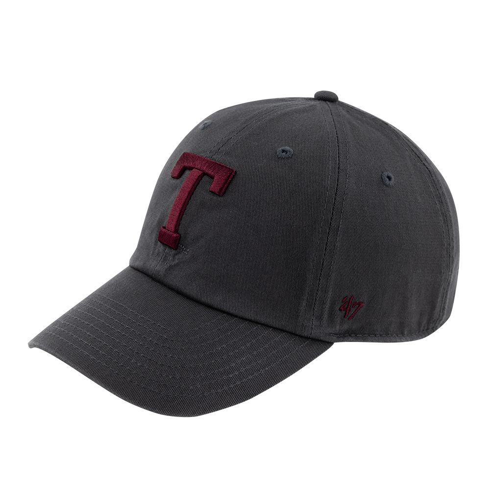 Gray hat with maroon T
