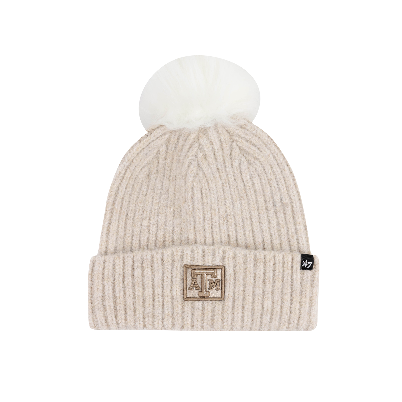 Cream colored Beanie with ATM logo